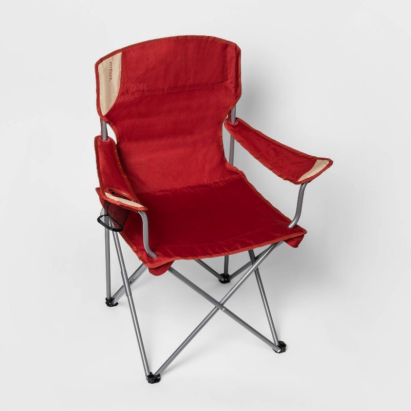 slide 1 of 4, Outdoor Portable Quad Chair Red - Embark™, 1 ct