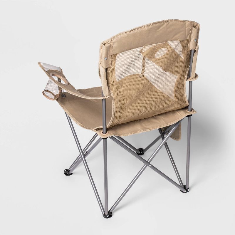 slide 2 of 4, Outdoor Portable Mesh Chair Tan - Embark™, 1 ct