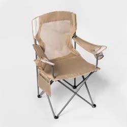 Outdoor Portable Mesh Chair Tan - Embark™: Steel Frame Camp Seat