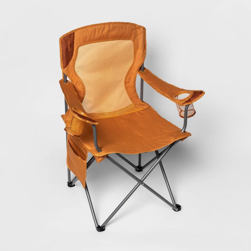 slide 1 of 5, Outdoor Portable Mesh Chair Orange - Embark™: Steel Frame, Max Capacity 250 lbs, 250 lb