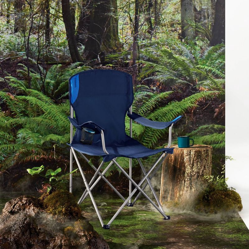 slide 2 of 5, Outdoor Portable Quad Chair Blue - Embark™, 1 ct