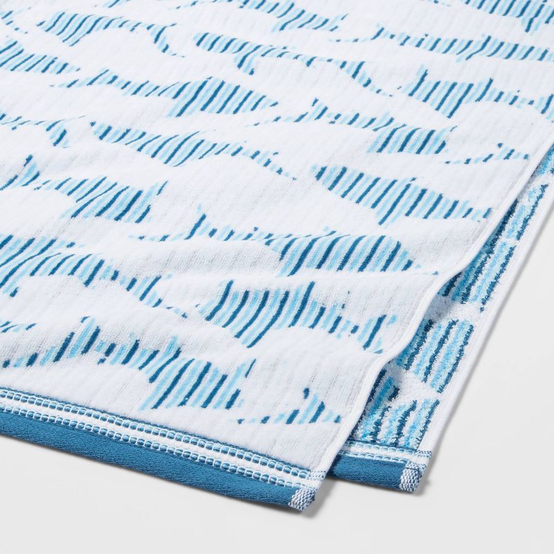 slide 2 of 3, XL Jacquard Sharks Beach Towel - Sun Squad, 1 ct