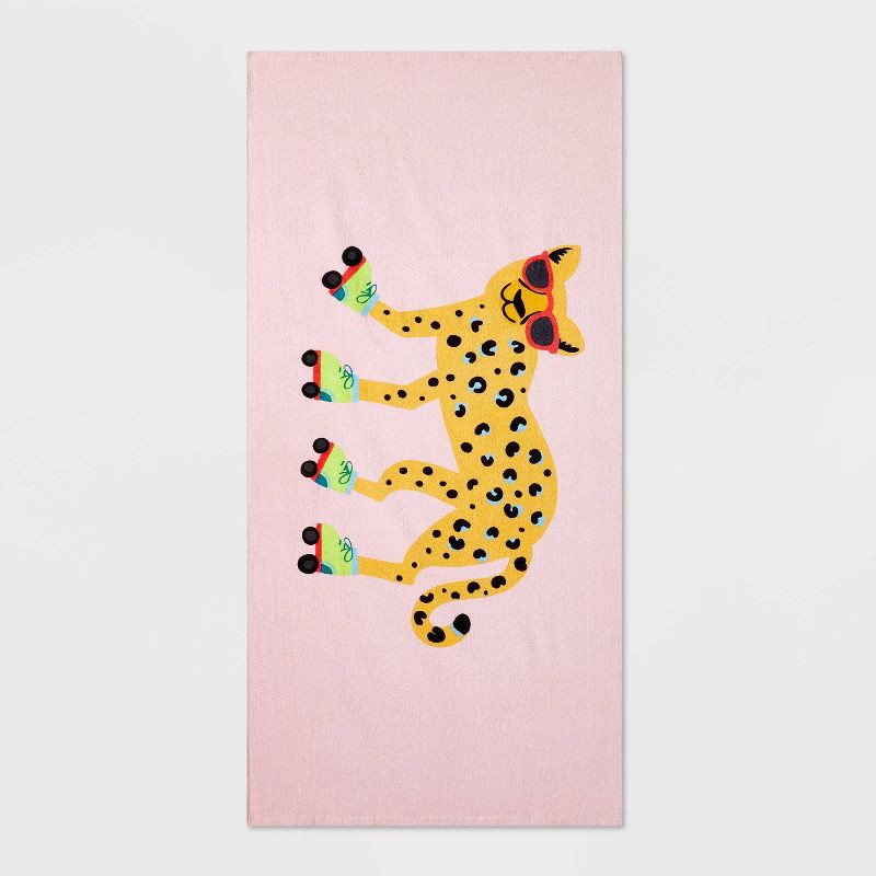 slide 1 of 3, Cheetah Beach Towel - Sun Squad, 1 ct