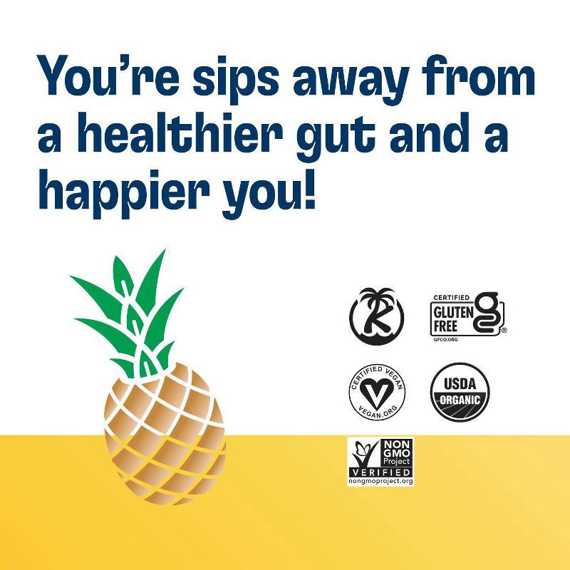 slide 5 of 6, Health-Ade Health Ade Organic Ginger Pineapple Belly Reset Kombucha - 16 fl oz, 16 fl oz