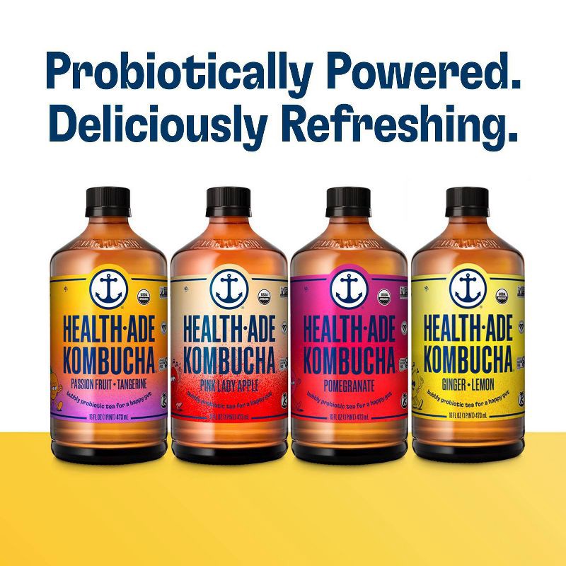 slide 6 of 6, Health-Ade Health Ade Organic Ginger Pineapple Belly Reset Kombucha - 16 fl oz, 16 fl oz