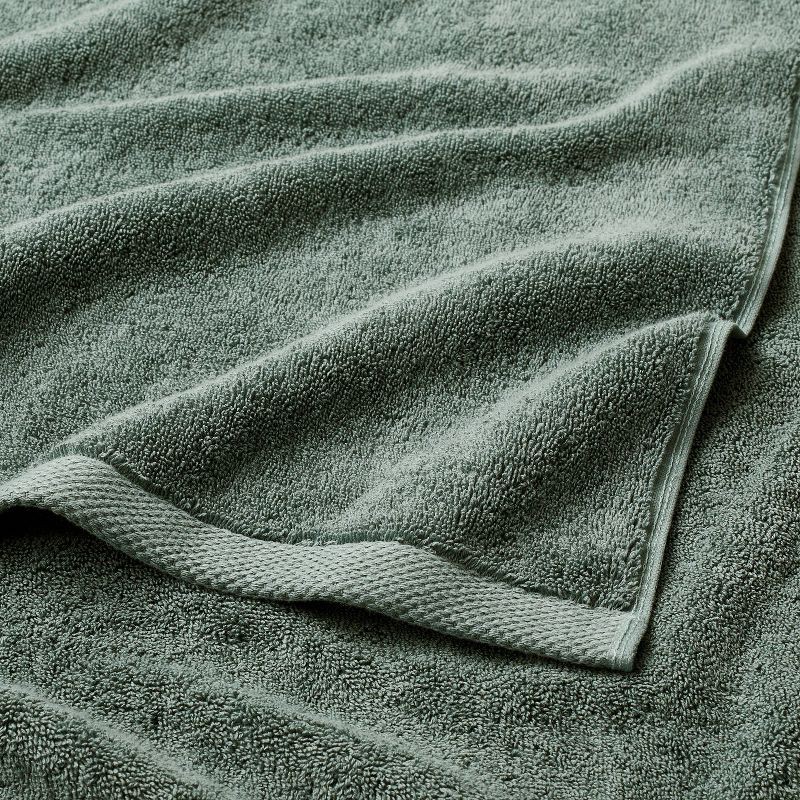 slide 3 of 4, Organic Bath Towel Dark Teal Blue - Casaluna™: Heavyweight Organic Cotton, Fade-Resistant, GOTS Certified, 1 ct