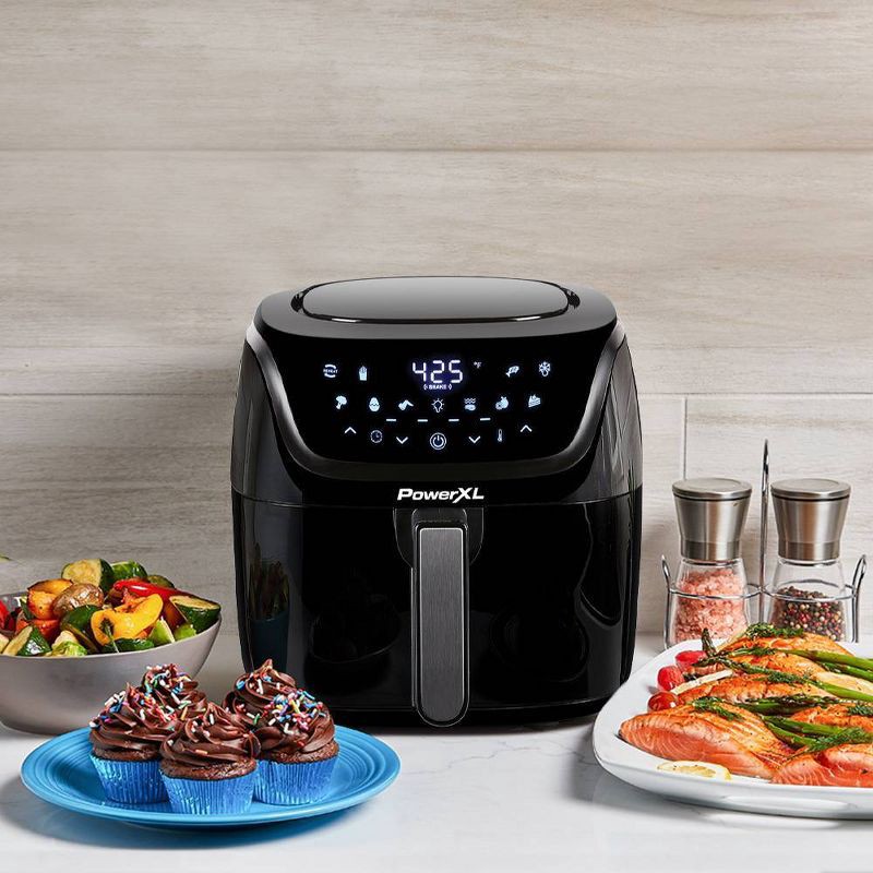 slide 9 of 12, PowerXL Vortex Pro Air Fryer 4qt - Black, 4 qt