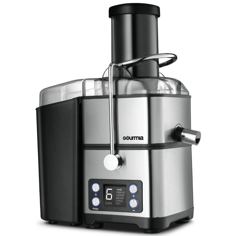 slide 3 of 8, Gourmia 6 Speed Wide Mouth Juice Extraction with Self-Clean: Stainless Steel Juicer, 800W, Dishwasher-Safe Parts, 1 ct