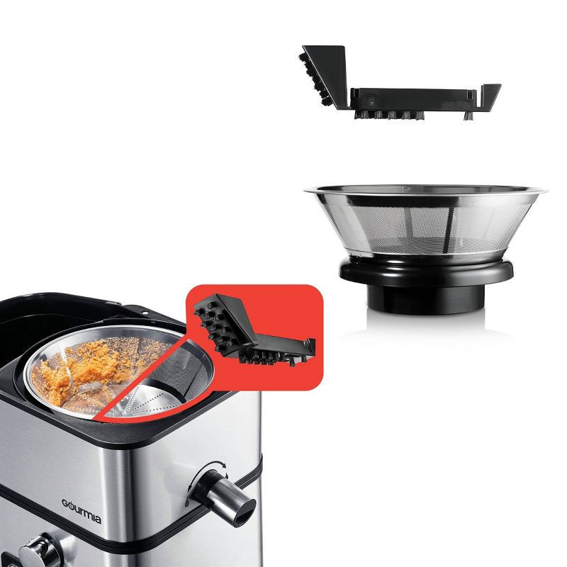 slide 5 of 8, Gourmia 6 Speed Wide Mouth Juice Extraction with Self-Clean: Stainless Steel Juicer, 800W, Dishwasher-Safe Parts, 1 ct