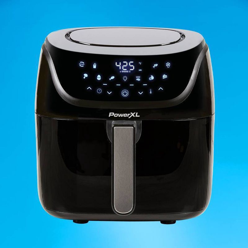 slide 10 of 10, PowerXL Vortex Pro Air Fryer 8qt - Black: 1700W, Nonstick, Dishwasher-Safe, Automatic Shut-Off, 8 qt