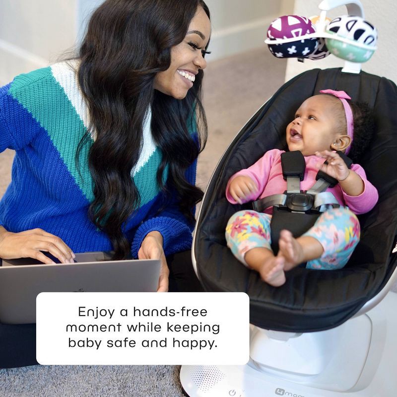 slide 3 of 6, 4moms mamaRoo Multi-Motion Baby Swing Smart Connectivity - Black, 1 ct