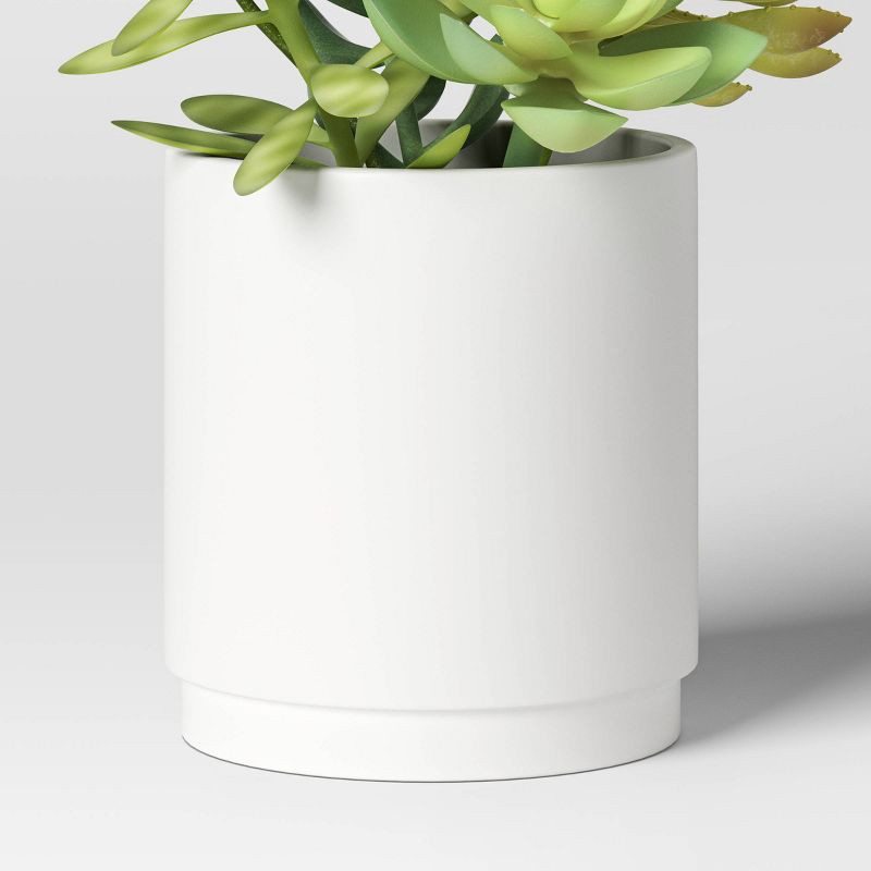 slide 4 of 4, Artificial Succulents Plant in Pot - Threshold™: Faux Floral Decor, Ceramic Base, Indoor Tabletop Display, 1 ct