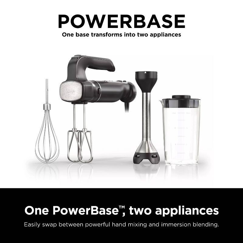 slide 2 of 11, Ninja Foodi Power Mixer System with Hand Blender & Hand Mixer Combo and 3-Cup Blending Vessel - CI101: Immersion Blender, 5 Speeds, Whisk, 1 ct