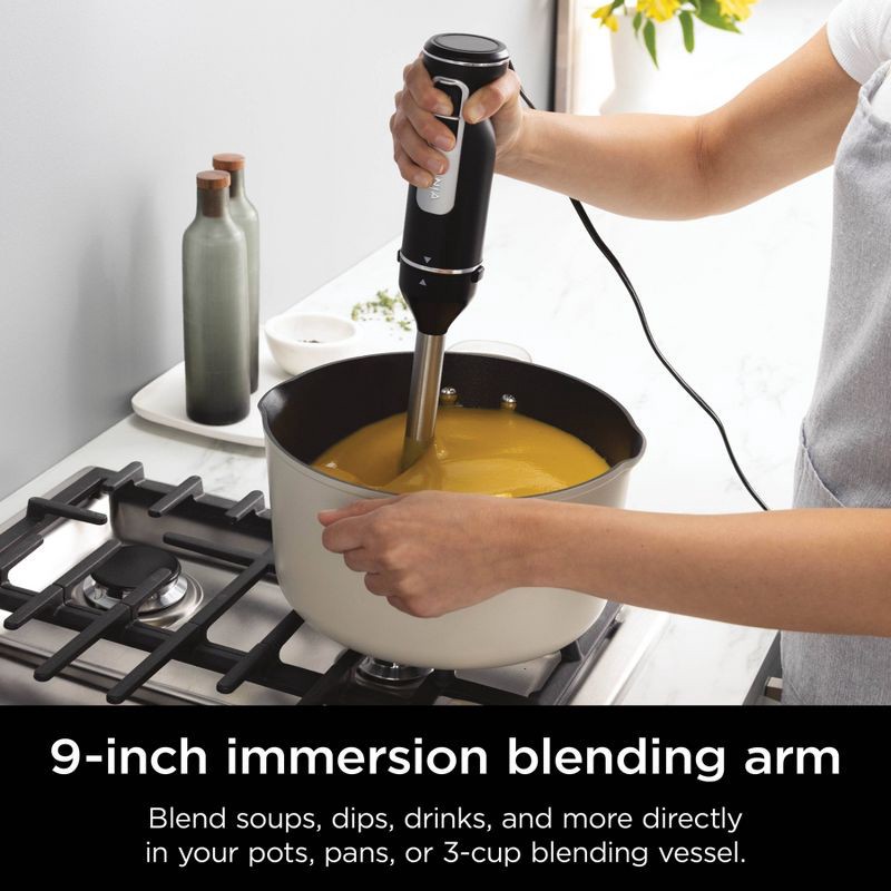 slide 10 of 11, Ninja Foodi Power Mixer System with Hand Blender & Hand Mixer Combo and 3-Cup Blending Vessel - CI101: Immersion Blender, 5 Speeds, Whisk, 1 ct