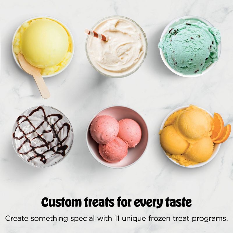 slide 12 of 16, Ninja 0.5qt Stainless Steel Creami Silver: Deluxe Ice Cream Maker, 800W, Yogurt & Sorbet, Dishwasher-Safe, 1/2 qt