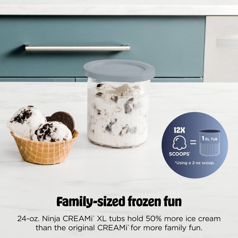 slide 4 of 16, Ninja 0.5qt Stainless Steel Creami Silver: Deluxe Ice Cream Maker, 800W, Yogurt & Sorbet, Dishwasher-Safe, 1/2 qt