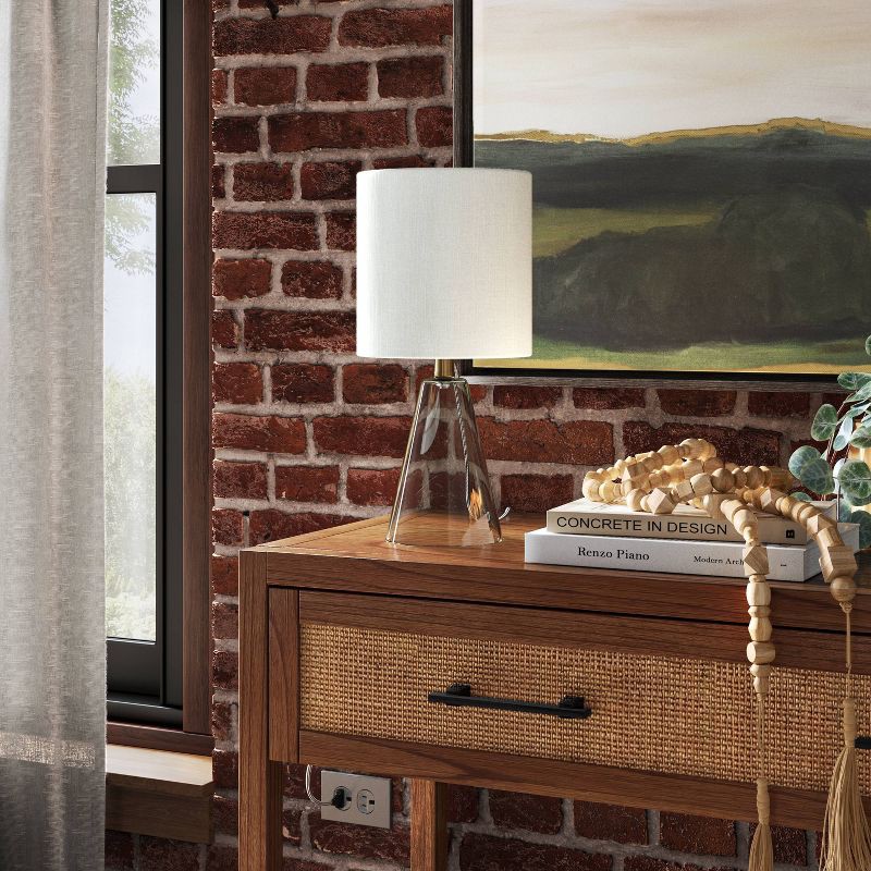 slide 2 of 4, Glass Cone Mini Table Lamp Clear - Threshold, 1 ct