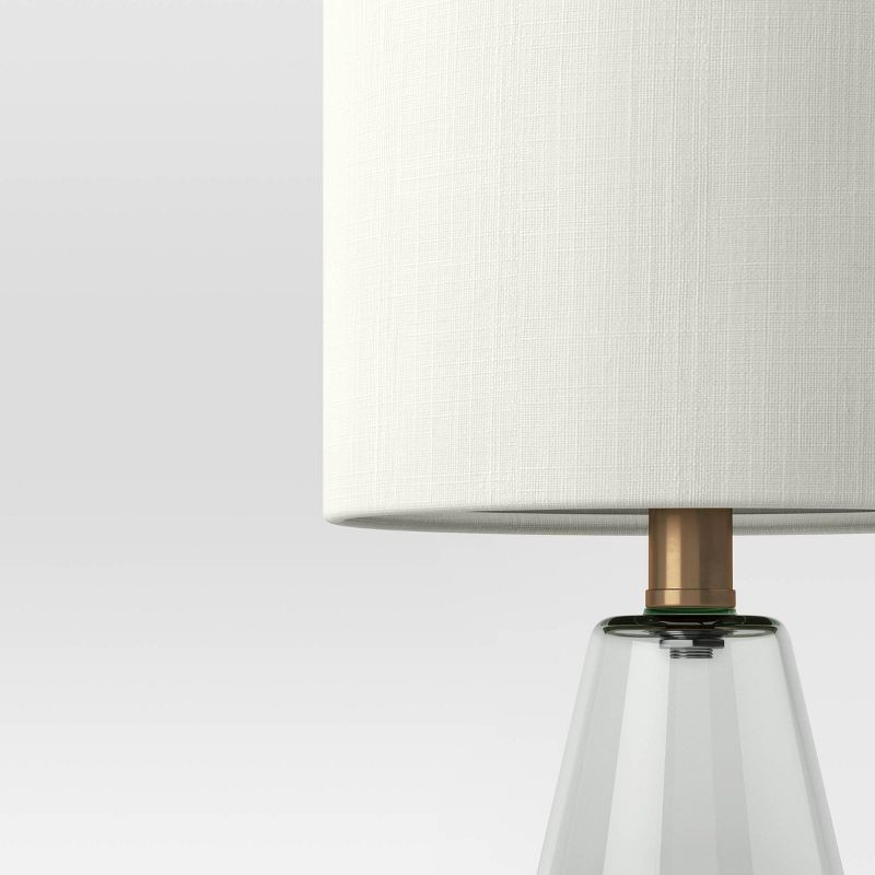 slide 3 of 4, Glass Cone Mini Table Lamp Clear - Threshold, 1 ct