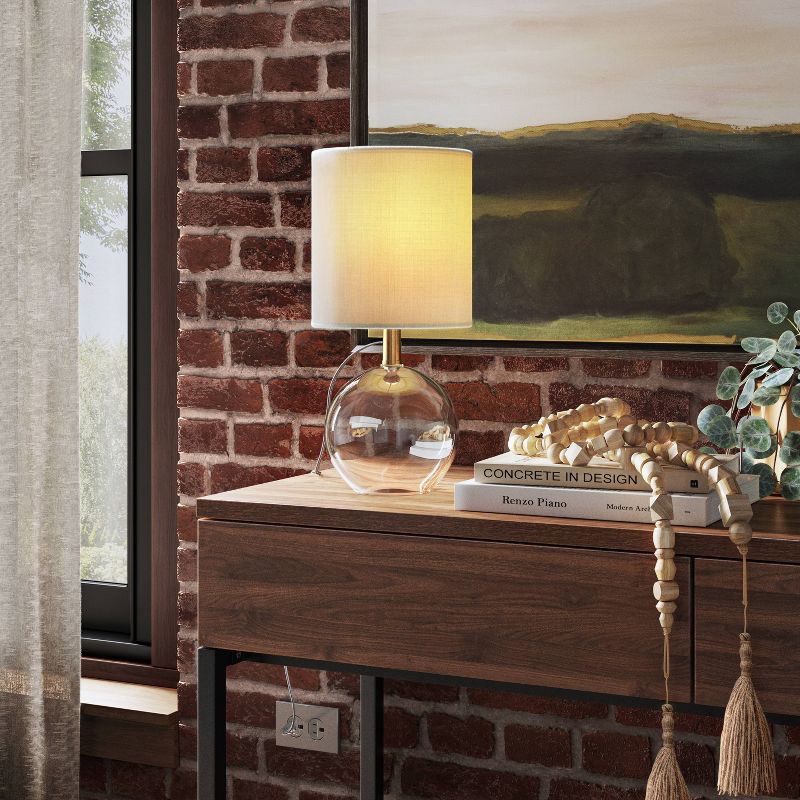 slide 2 of 4, Glass Sphere Mini Table Lamp Clear - Threshold, 1 ct