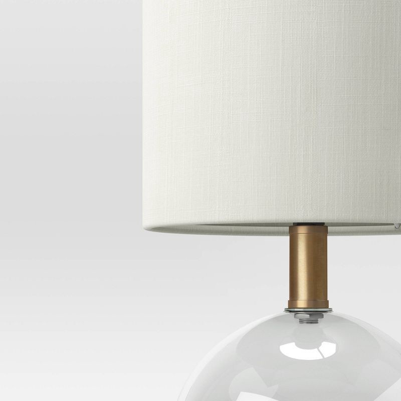 slide 3 of 4, Glass Sphere Mini Table Lamp Clear - Threshold, 1 ct