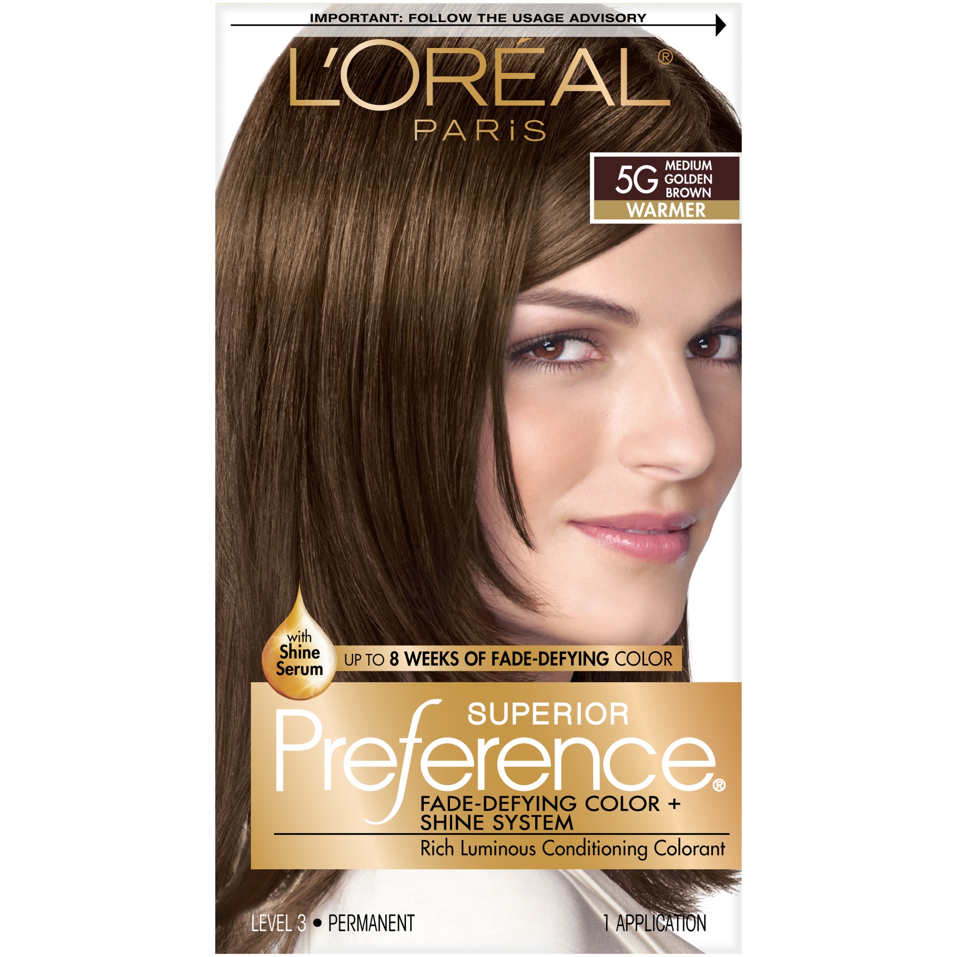 slide 3 of 8, L'Oréal Paris Superior Preference Fade-Defying Color Shine System - Medium Golden Brown, 1 ct