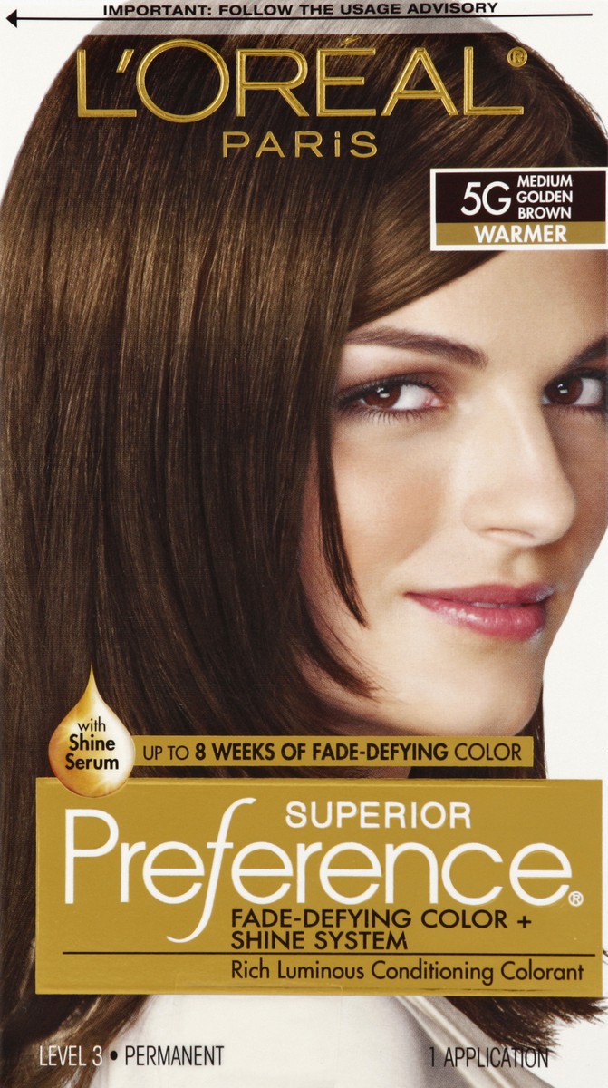 slide 1 of 7, L'Oréal Superior Preference # Medium Golden Brown Permanent Hair Dye, 1 ct