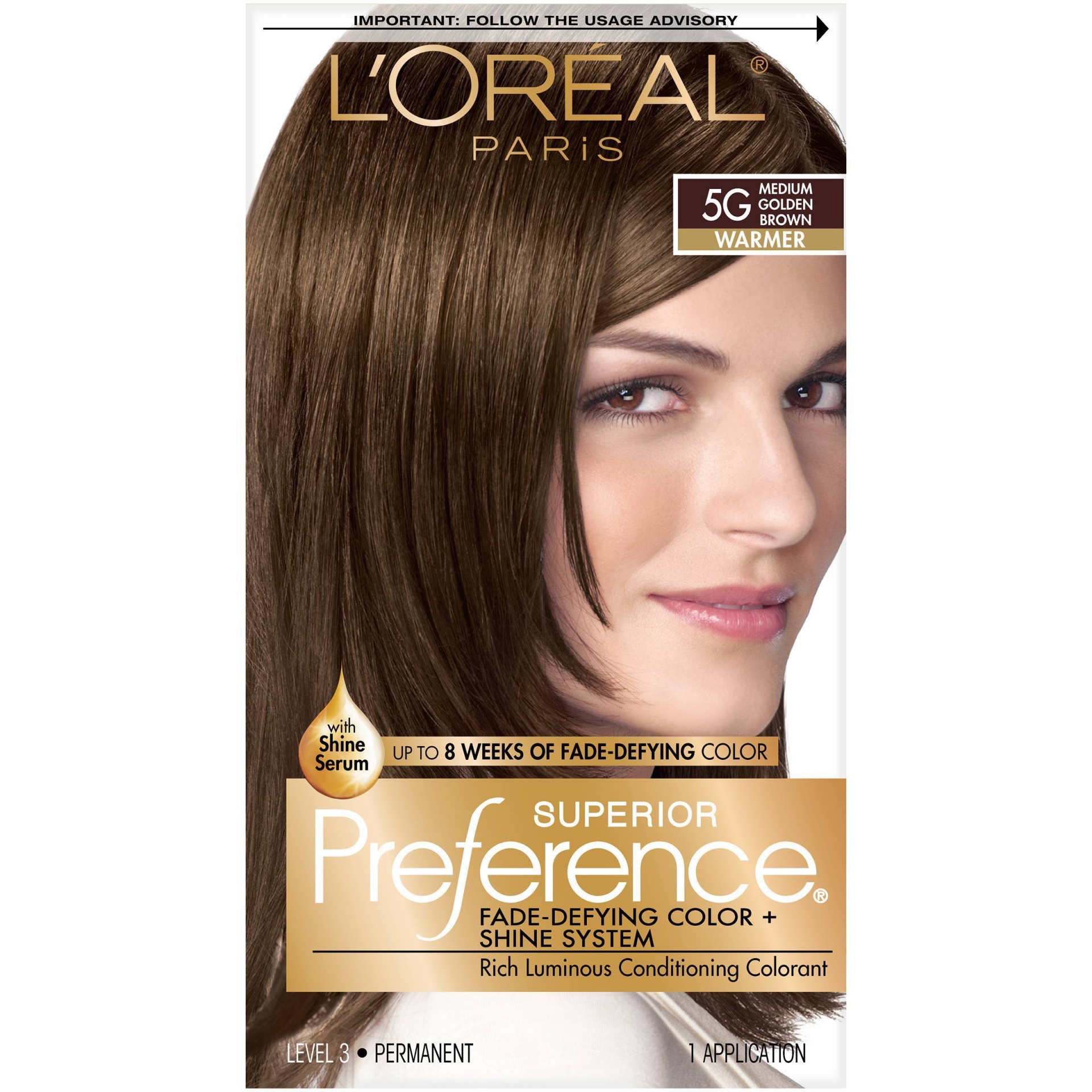 slide 1 of 8, L'Oréal Paris Superior Preference Fade-Defying Color Shine System - Medium Golden Brown, 1 ct