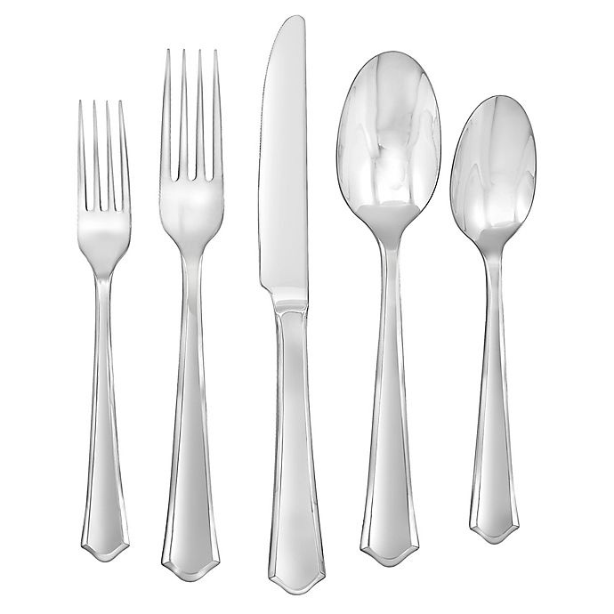 slide 1 of 3, Farberware Barberry Mirror Flatware Set, 45 ct