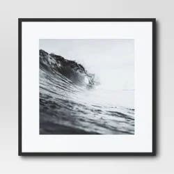 16" x 16" Matted to 12" x 12" Elevated Aluminum Poster Frame Black - Threshold™: Modern Wall Decor, Metal Square Display
