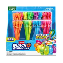 Bunch O Balloons Tropical Party Rapid-Filling Self-Sealing Water Balloons by ZURU - 8pk: Pool Game for Ages 3+