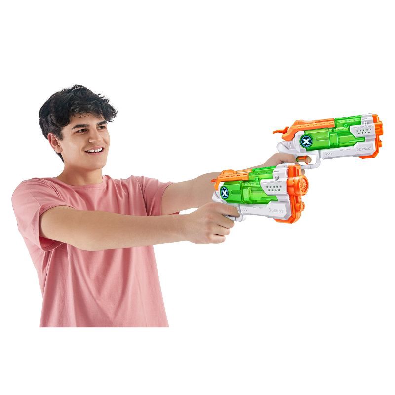 slide 12 of 12, XSHOT Water Fast-Fill Micro Water Blaster Toy 2pk by ZURU: Manual ABS Blasters for Kids 5+, 2 ct