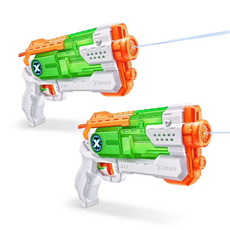 slide 9 of 12, XSHOT Water Fast-Fill Micro Water Blaster Toy 2pk by ZURU: Manual ABS Blasters for Kids 5+, 2 ct