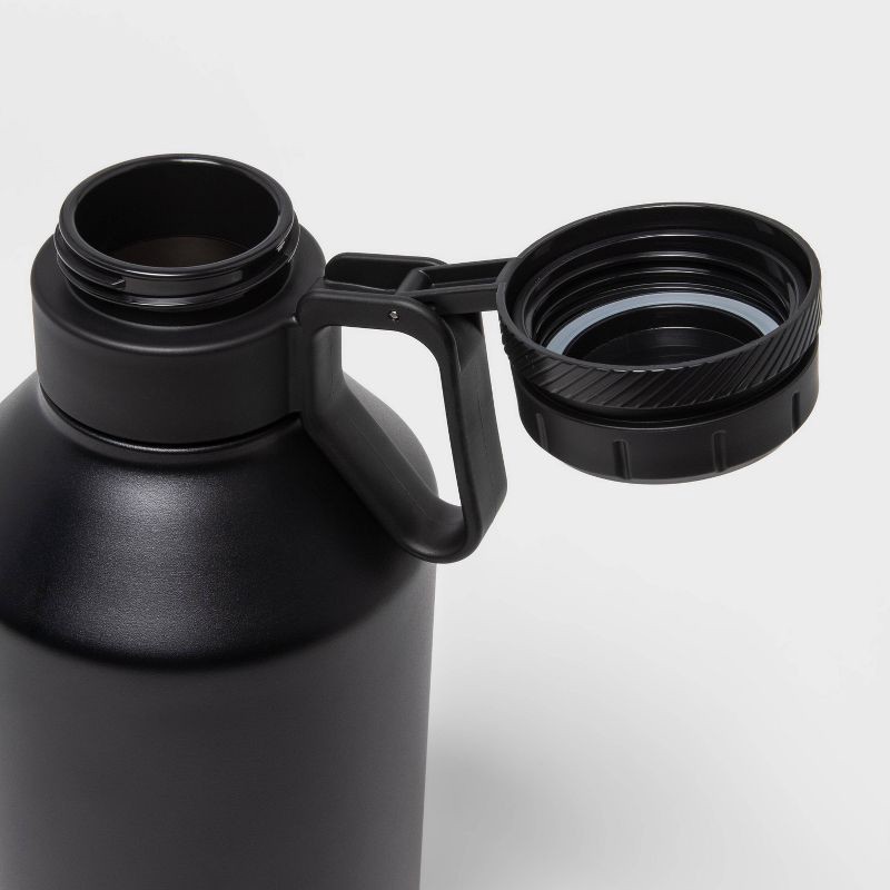 slide 3 of 4, 64oz Stainless Steel Growler Black - Embark™: Vacuum-Insulated Canteen, 64 oz