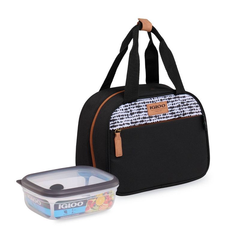 Igloo Repreve Urban Bowler Lunch Tote With Pack In - Black/white : Target