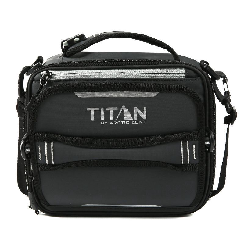 slide 2 of 20, Titan by Arctic Zone Fridge Cold Molded Lunch Box with Ice Walls - Black/Silver, 1 ct