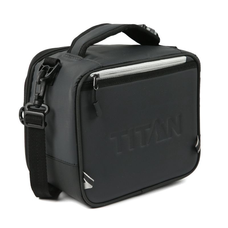 slide 3 of 20, Titan by Arctic Zone Fridge Cold Molded Lunch Box with Ice Walls - Black/Silver, 1 ct