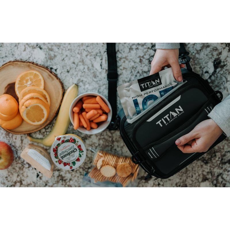 slide 12 of 20, Titan by Arctic Zone Fridge Cold Molded Lunch Box with Ice Walls - Black/Silver, 1 ct