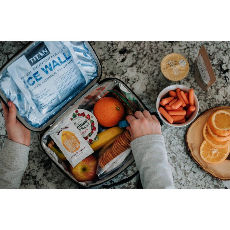 slide 13 of 20, Titan by Arctic Zone Fridge Cold Molded Lunch Box with Ice Walls - Black/Silver, 1 ct