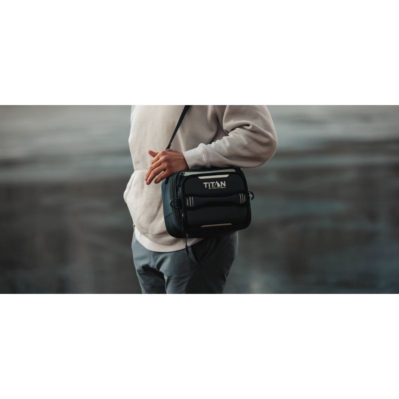 slide 14 of 20, Titan by Arctic Zone Fridge Cold Molded Lunch Box with Ice Walls - Black/Silver, 1 ct