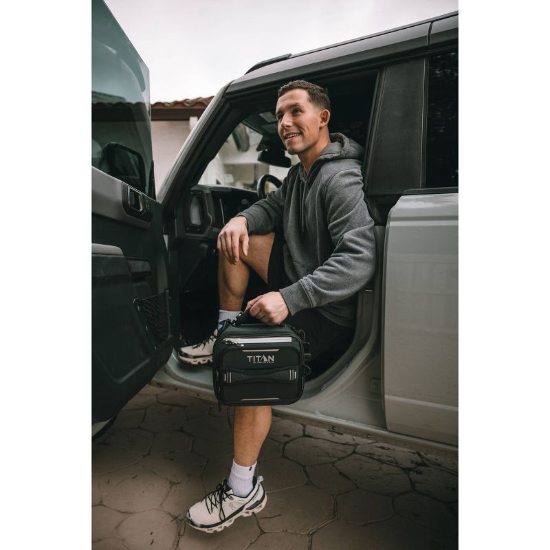 slide 20 of 20, Titan by Arctic Zone Fridge Cold Molded Lunch Box with Ice Walls - Black/Silver, 1 ct