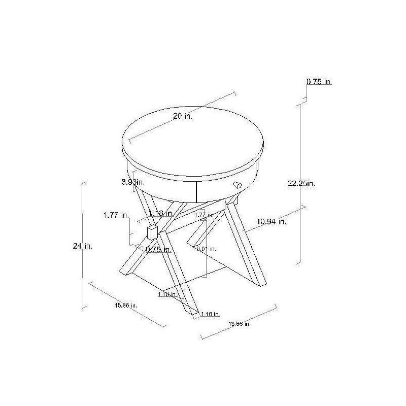 Threshold designed w/Studio McGee Wasatch Round Accent Table with Drawer Off White - Threshold ...
