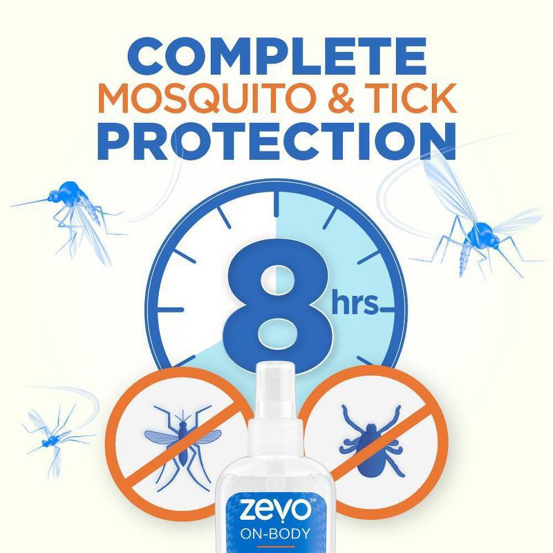 slide 3 of 9, Zevo Pump Spray Body Mosquito & Tick Personal Repellent 6oz: Odorless, Skin-Safe, 8-Hour Protection, 6 oz