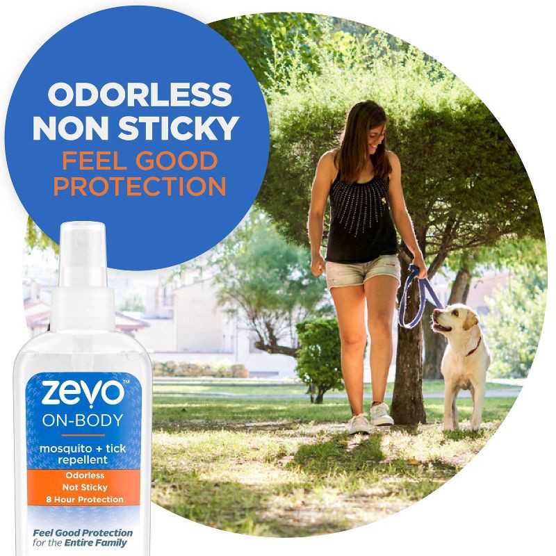 slide 5 of 9, Zevo Pump Spray Body Mosquito & Tick Personal Repellent 6oz: Odorless, Skin-Safe, 8-Hour Protection, 6 oz