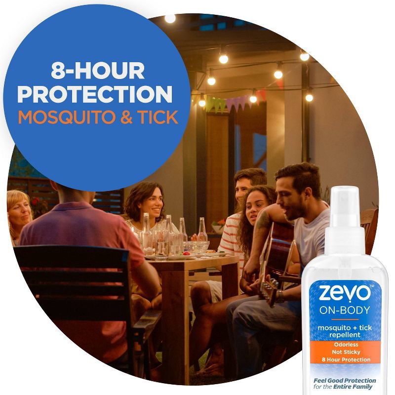 slide 7 of 9, Zevo Pump Spray Body Mosquito & Tick Personal Repellent 6oz: Odorless, Skin-Safe, 8-Hour Protection, 6 oz