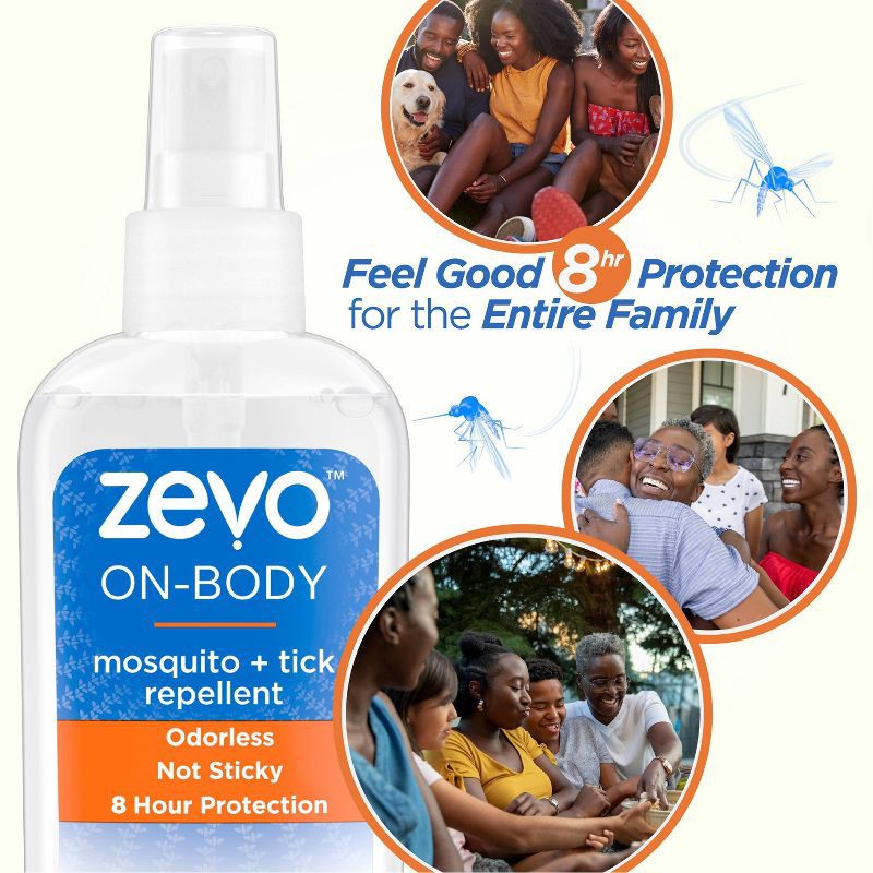 slide 8 of 9, Zevo Pump Spray Body Mosquito & Tick Personal Repellent 6oz: Odorless, Skin-Safe, 8-Hour Protection, 6 oz