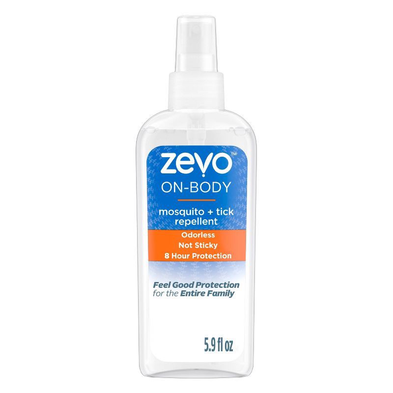 slide 1 of 9, Zevo Pump Spray Body Mosquito & Tick Personal Repellent 6oz: Odorless, Skin-Safe, 8-Hour Protection, 6 oz