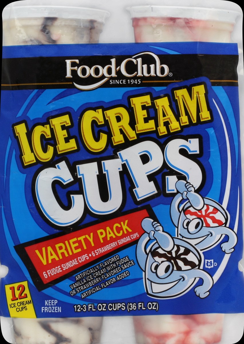 slide 5 of 6, Food Club Ice Cream Cups Variety Pack, 12 ct