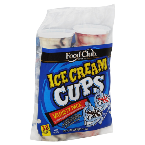 slide 1 of 6, Food Club Ice Cream Cups Variety Pack, 12 ct