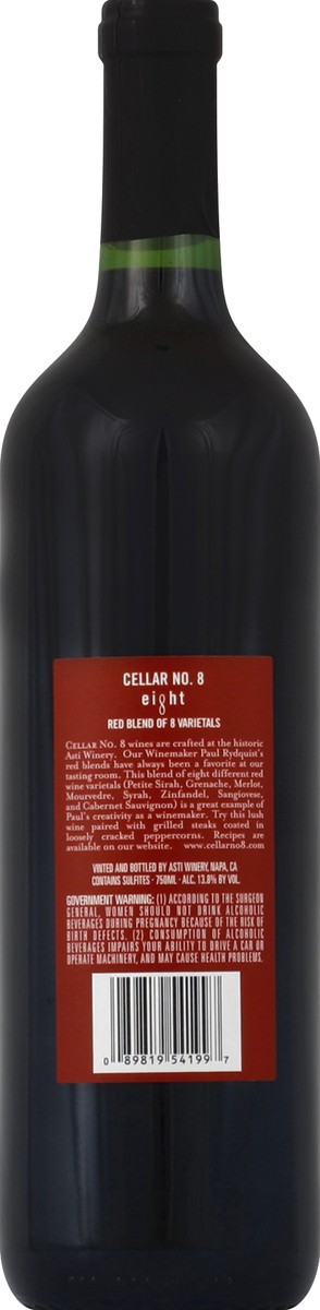 slide 6 of 6, Cellar No 8 Red Wine 750 ml, 750 ml