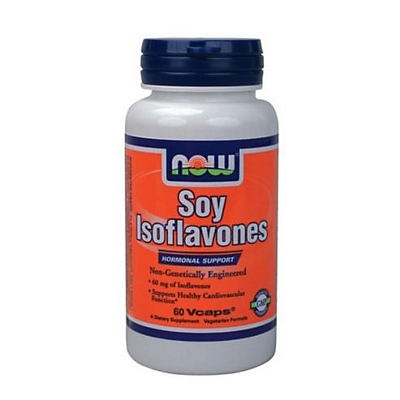 slide 1 of 2, NOW Soy Isoflavones Vcaps, 60 ct